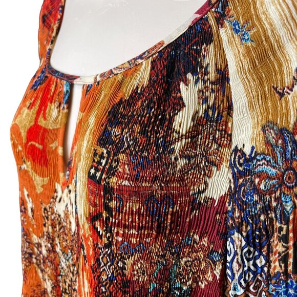 Avenue Womens Keyhole Blouse Smock Bodice Boho Peasant Sleeves Plus Size 26 c - Picture 5 of 12